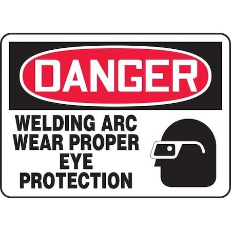 OSHA DANGER SAFETY SIGN WELDING ARC MWLD018XP